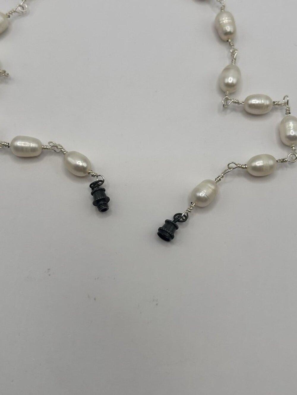 Freshwater Pearl Necklace Silver Tone Jewelry Classic Pearls Christmas Jewelry - Picture 7 of 8
